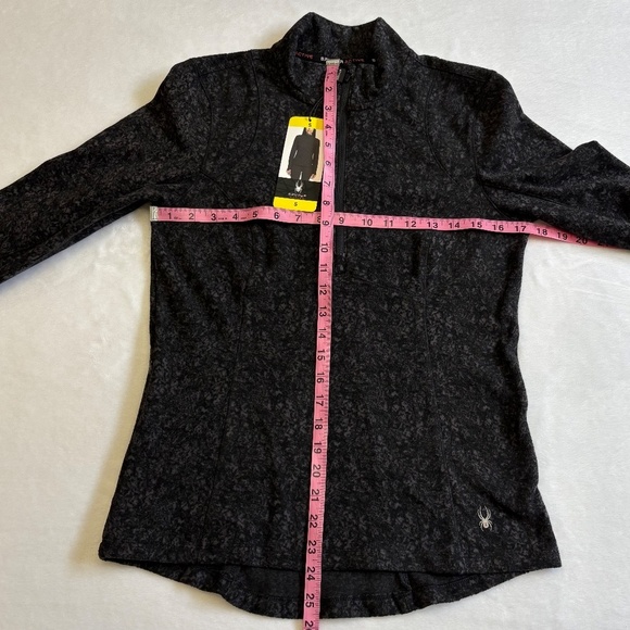 Spyder Ladies' Fleece Printed Half Zip, Black/Gray, Small, NWT - Picture 9 of 16